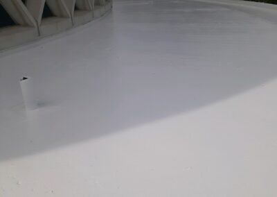 Roof coating for a college building